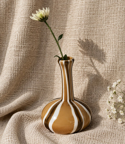 Murano Glass Style Vase- Earthy Hues
