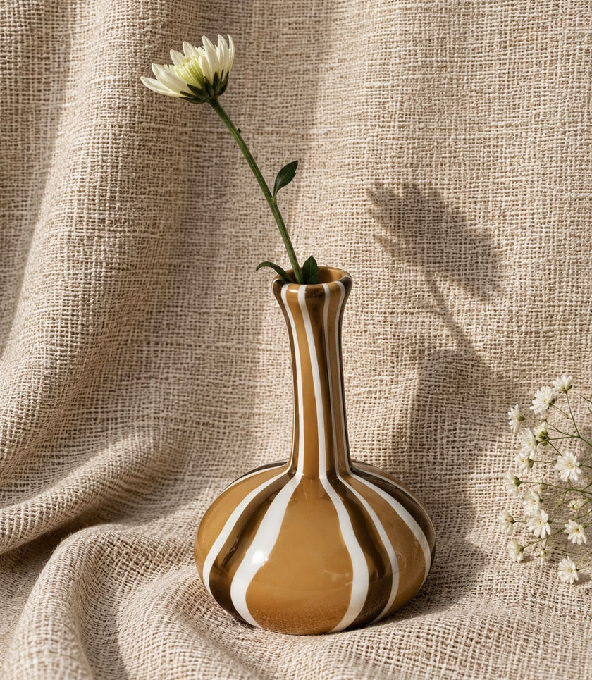 Murano Glass Style Vase- Earthy Hues