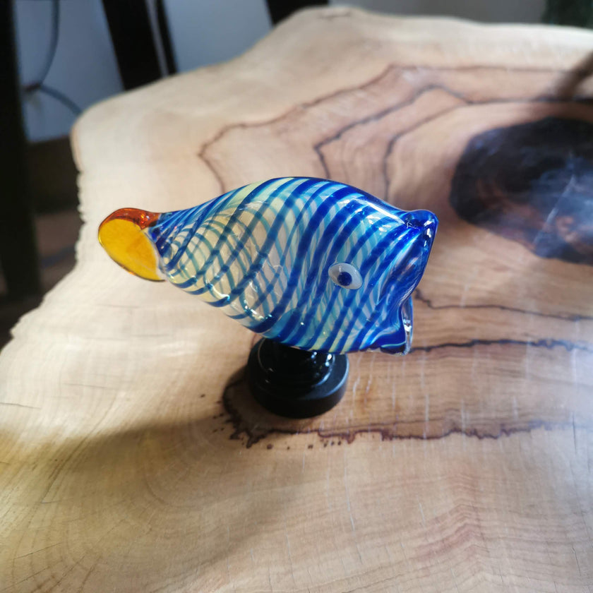 Coastal Fish Table Decor Glass- TE-2