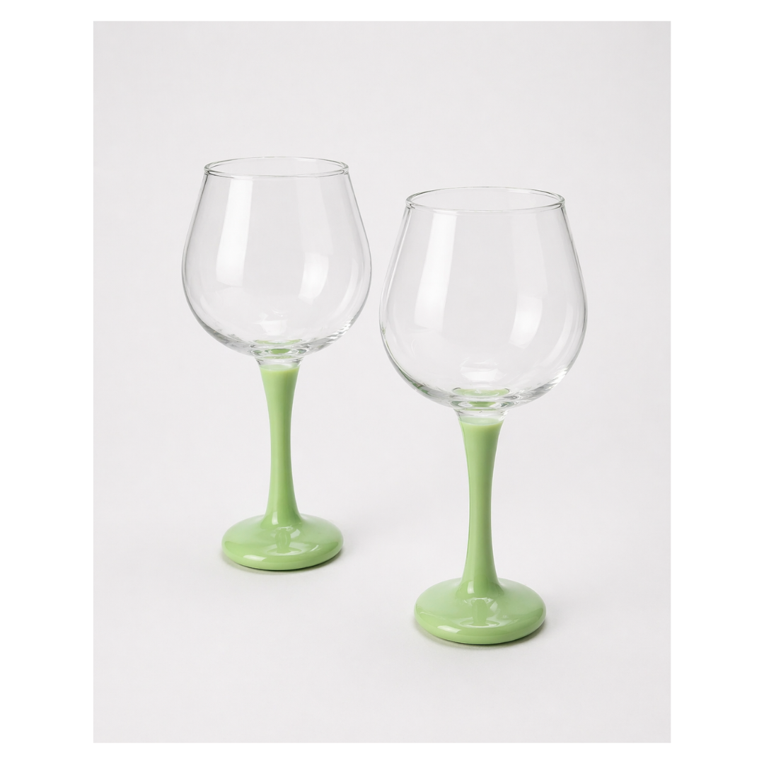 Paris  Green 2 pc Glass pack