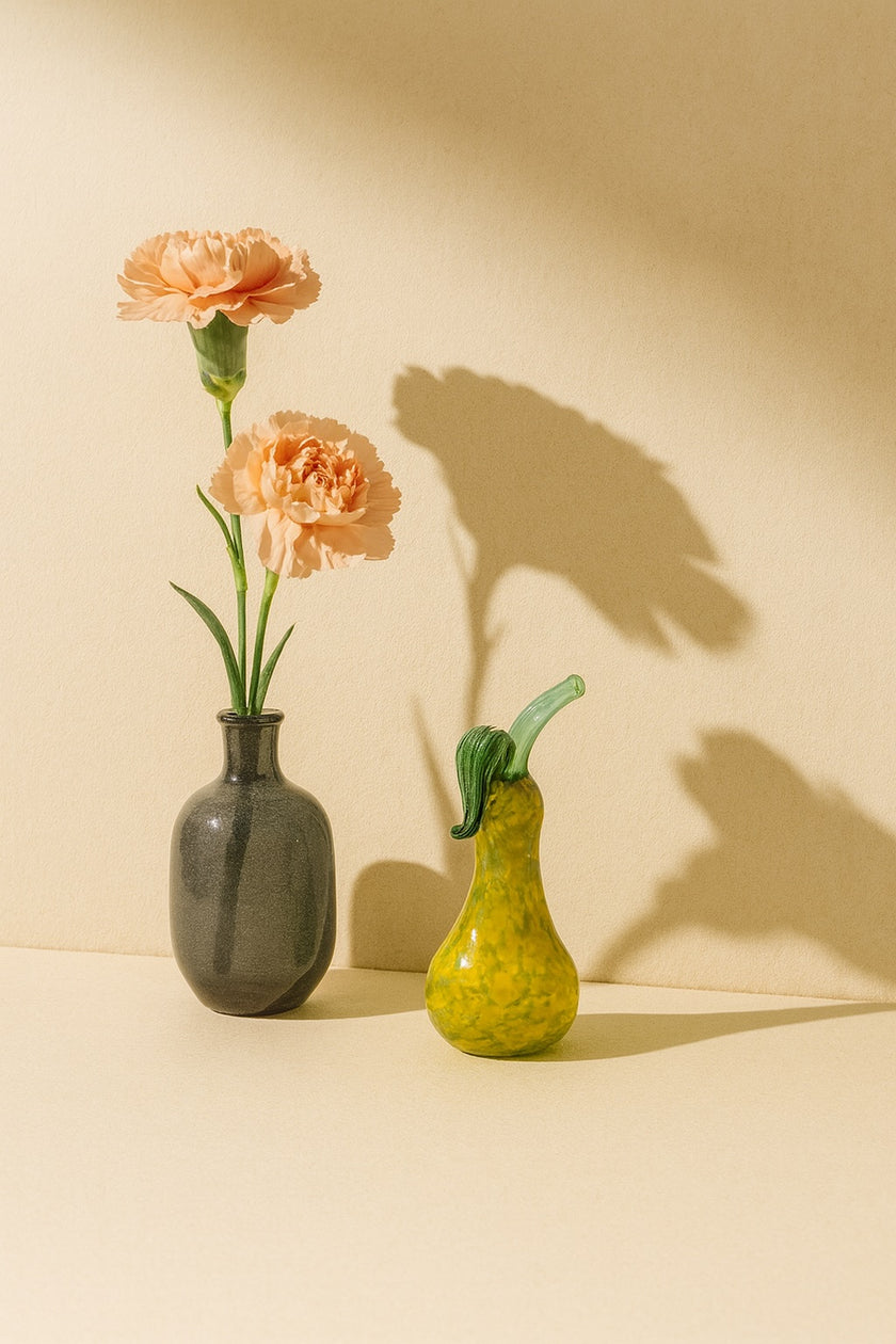 Murano Glass Style Decoration- Color Splash Pear Art Glass