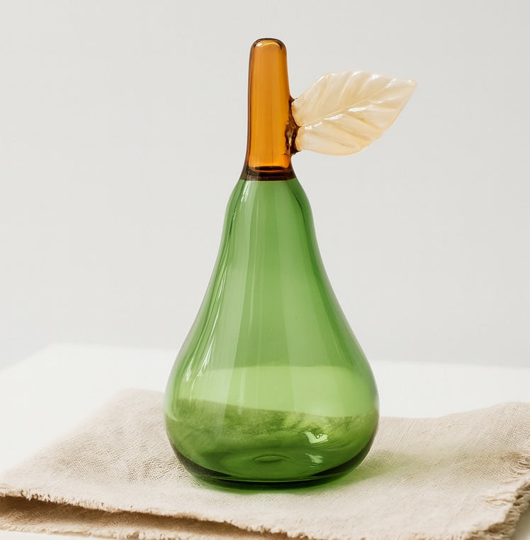Murano Glass Style Decoration- Pear Green Art Glass