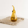 Murano Glass Style Decoration- Pear Amber
