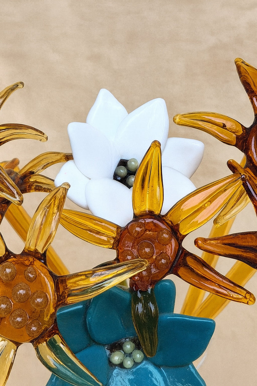 Golden Meadow Blossom — Handblown Glass Bouquet