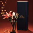 The Scarlet's Whisper – Hand-Blown Glass Flower Bouquet