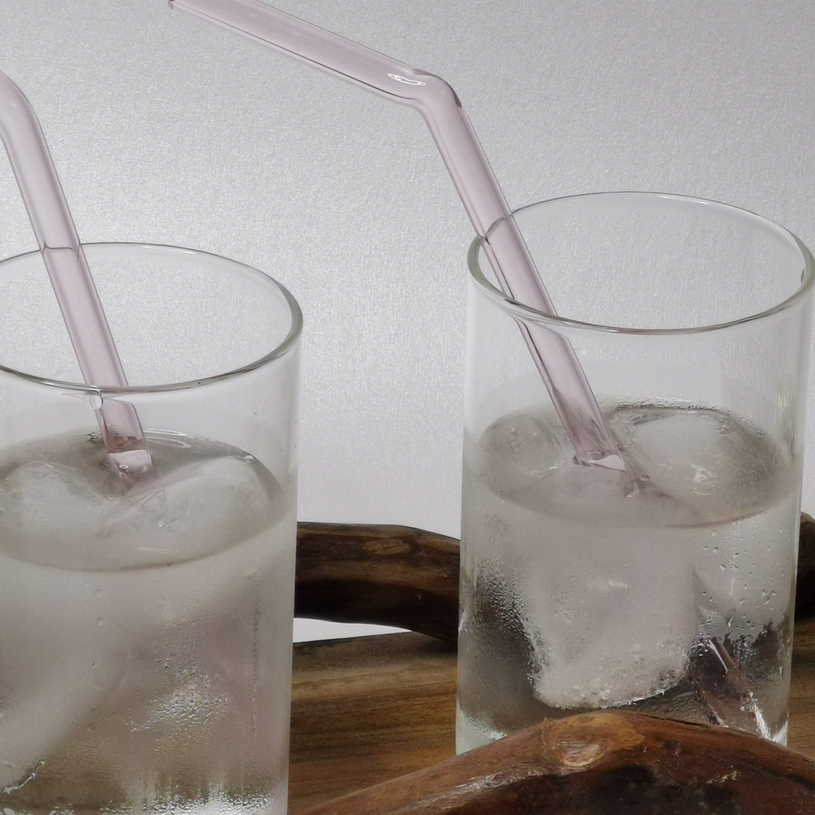 Glass Straws (Set of 6) _ Pink Saphire