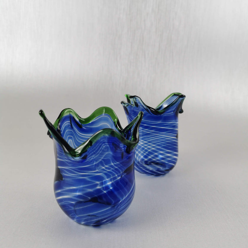 Art Glass Vase  Veronica Blue