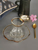 Handblown Glass Turkish Tulip Cup and Saucer Set