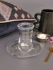 Handblown Glass Turkish Tulip Cup and Saucer Set