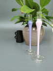 Vintage glass candle holder - Blush