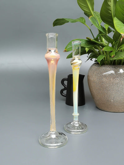 Vintage glass candle holder - Tuscany
