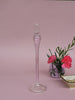 Vintage glass candle holder - Venus Pink