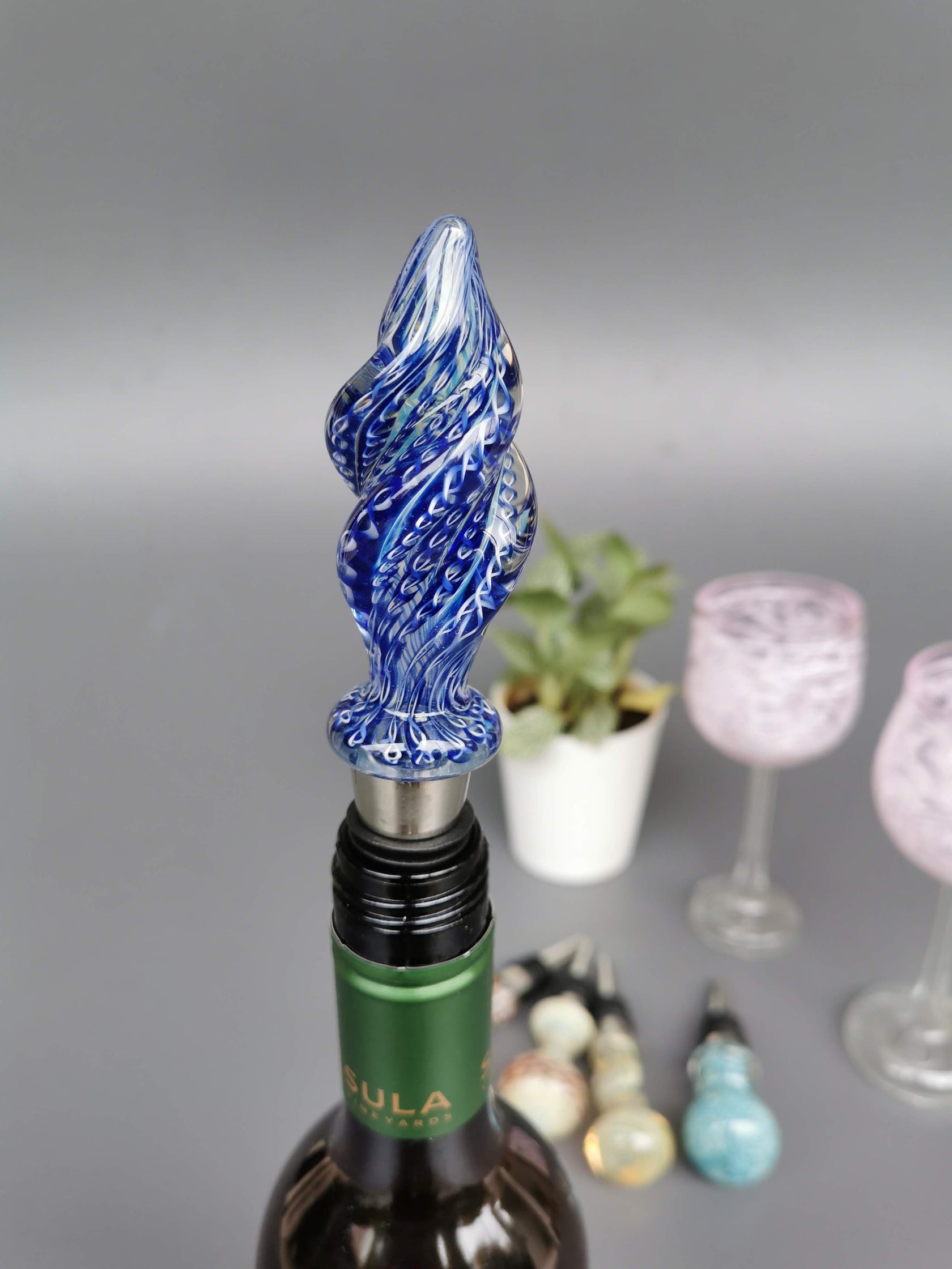 Albano Handblown Glass Wine Stoppers thumbnail 2