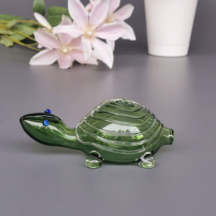 Good Luck Glass Turtles- Jade