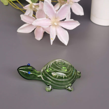 Good Luck Glass Turtles- Jade