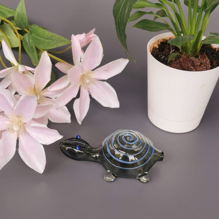 Good Luck Glass Turtles- Grey