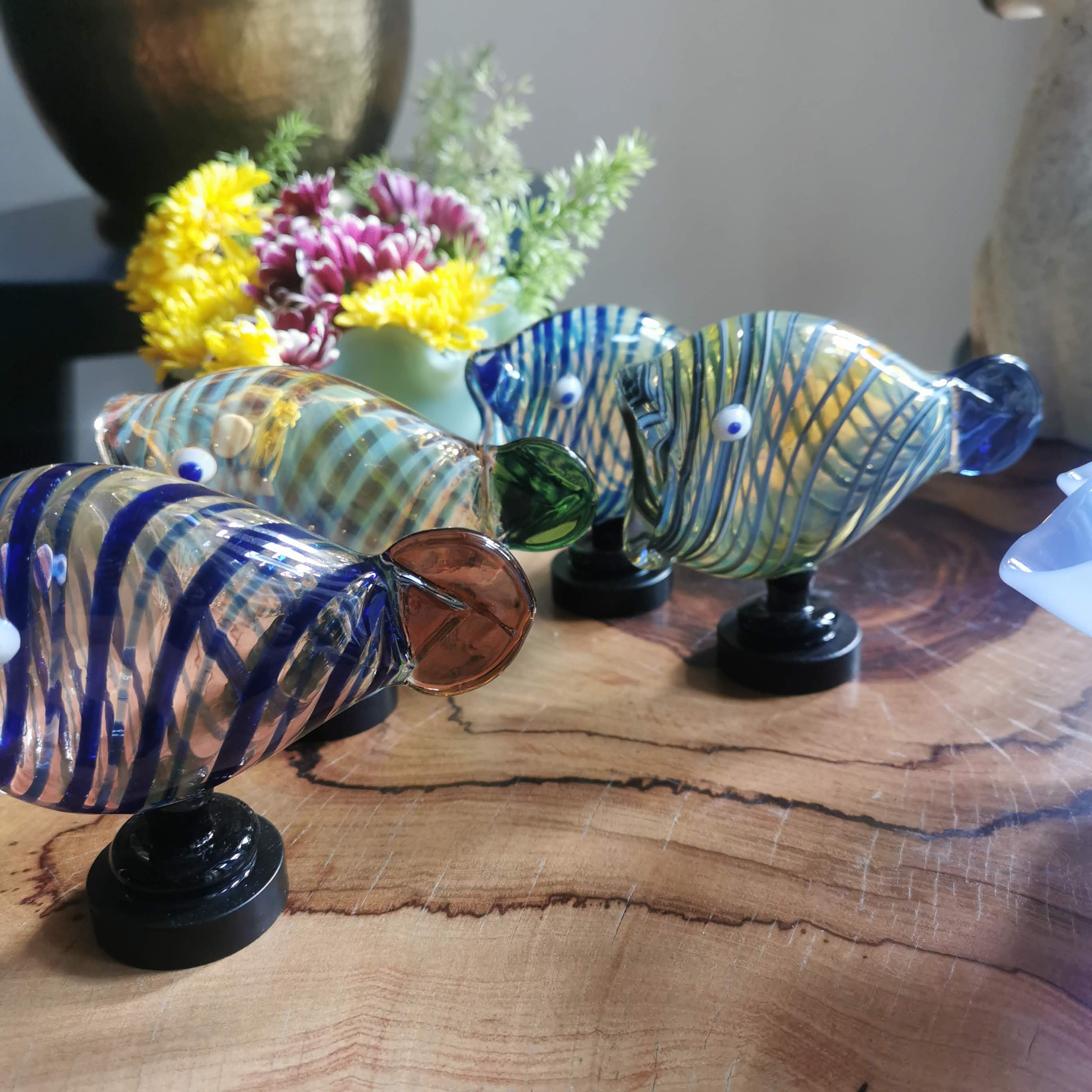 Fish Table Decor Glass