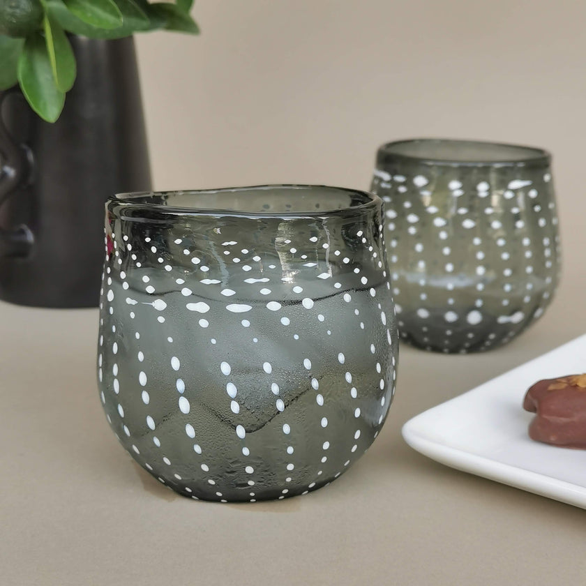 Mura Art Glass- Smoke Grey (single glass)
