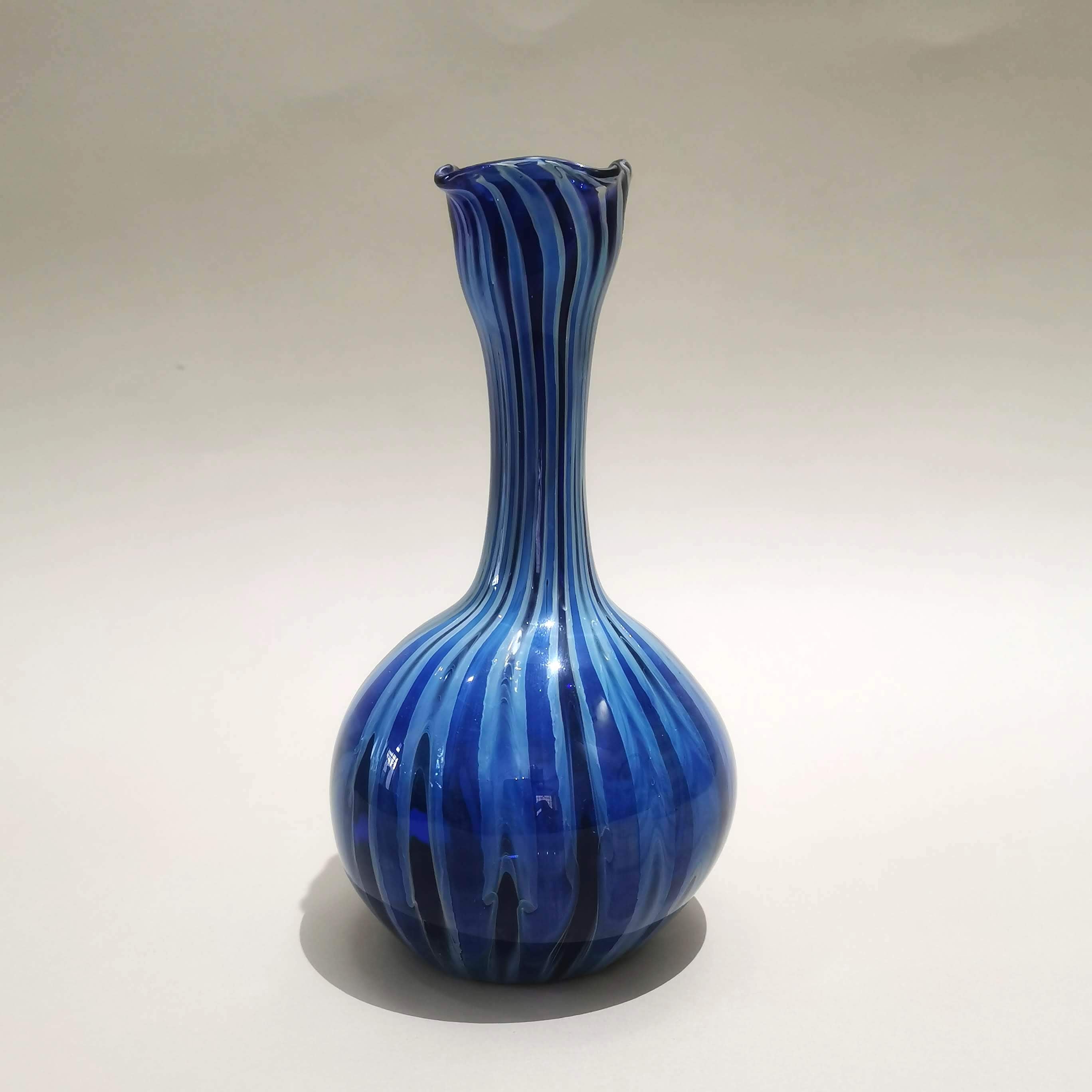 Murano Glass Style Vase- Blue Hues