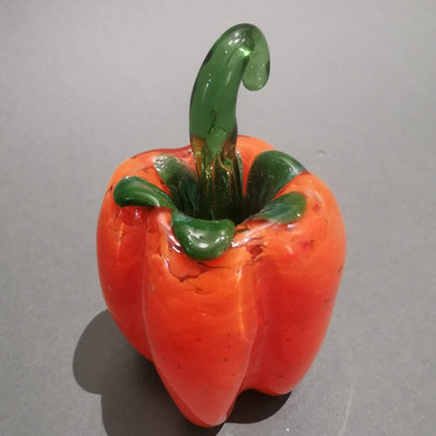Murano Glass Style Decoration- Red Bell Pepper