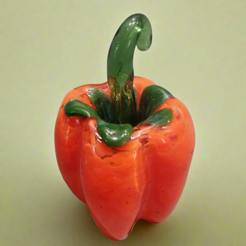 Murano Glass Style Decoration- Red Bell Pepper