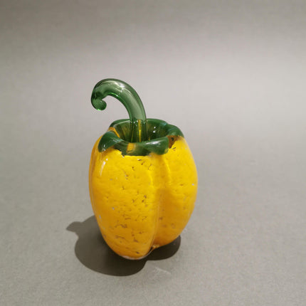 Murano Glass Style Decoration- Yellow Bell Pepper