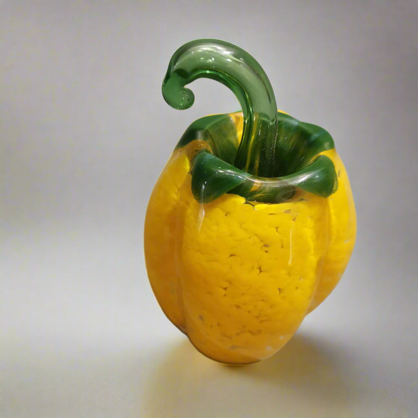 Murano Glass Style Decoration- Yellow Bell Pepper