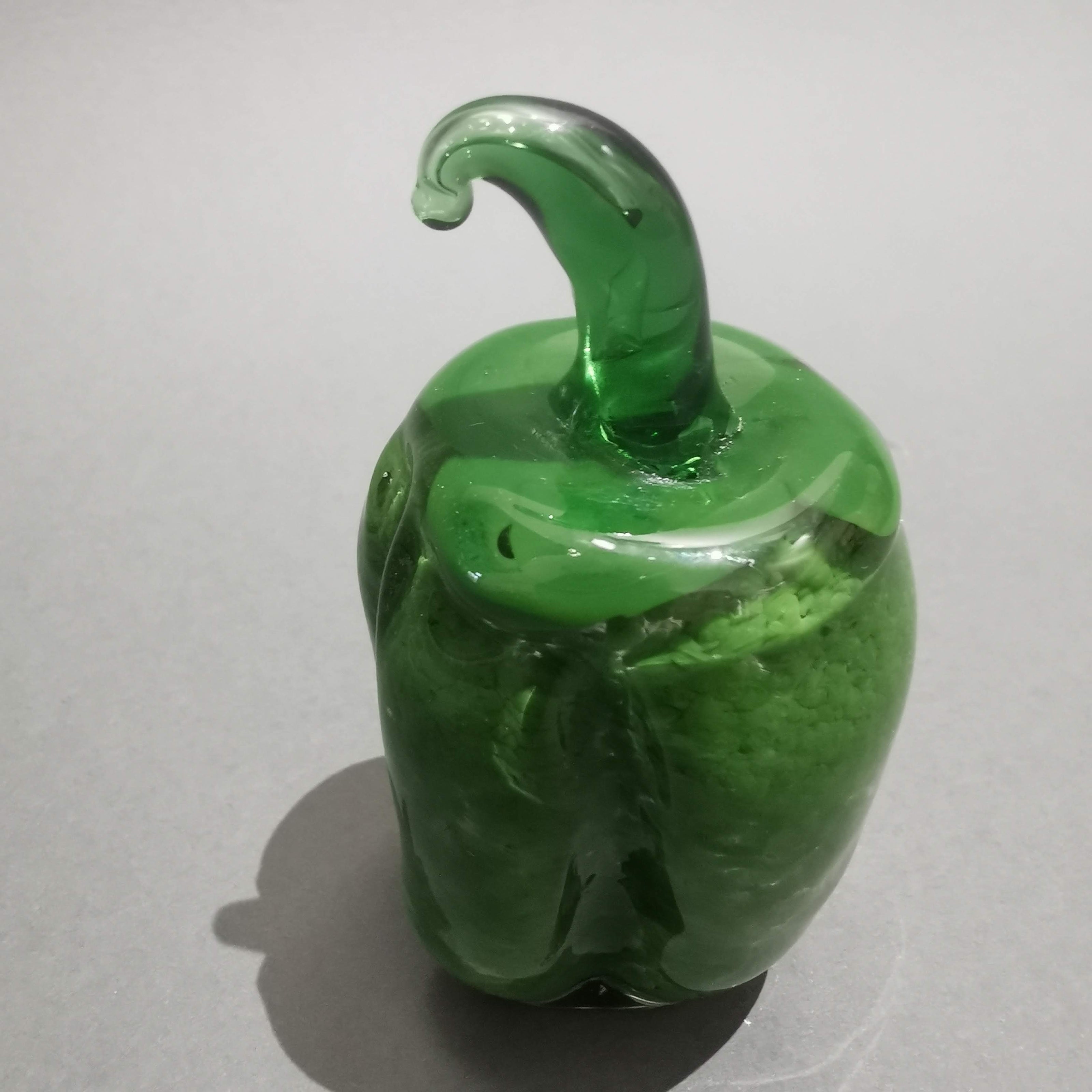 Murano Glass Style Decoration- Natural Green Pepper