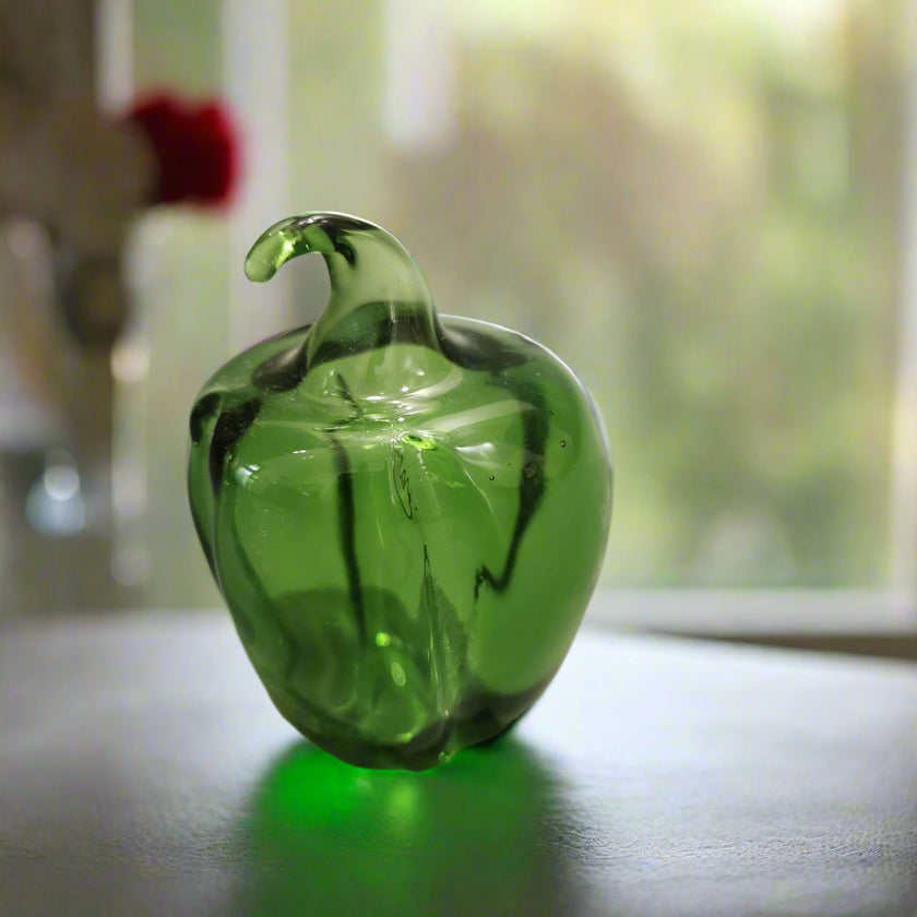 Murano Glass Style Decoration- Natural Green Pepper