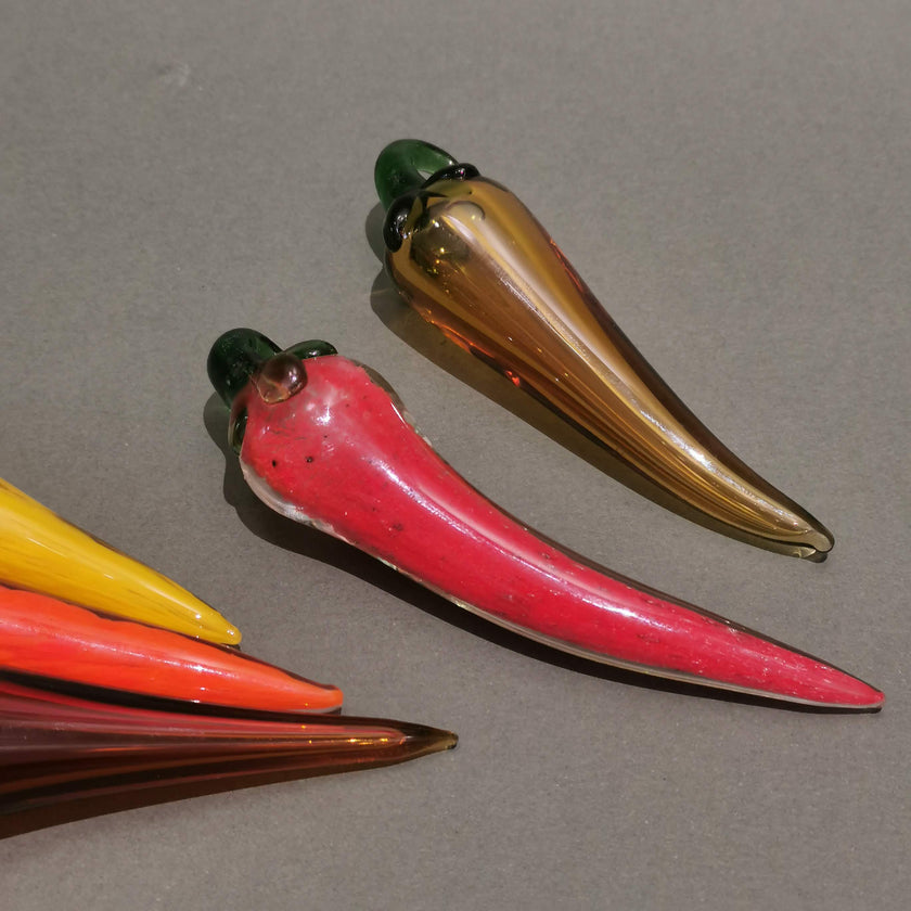 Murano Glass Style Decoration- Chilly Amber