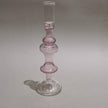 Murano Style  Vintage glass candle holder - Pink Blush