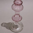 Murano Style  Vintage glass candle holder - Pink Blush