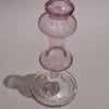 Murano Style  Vintage glass candle holder - Pink Blush