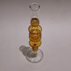 Murano Style  Vintage glass candle holder - Amber Dream