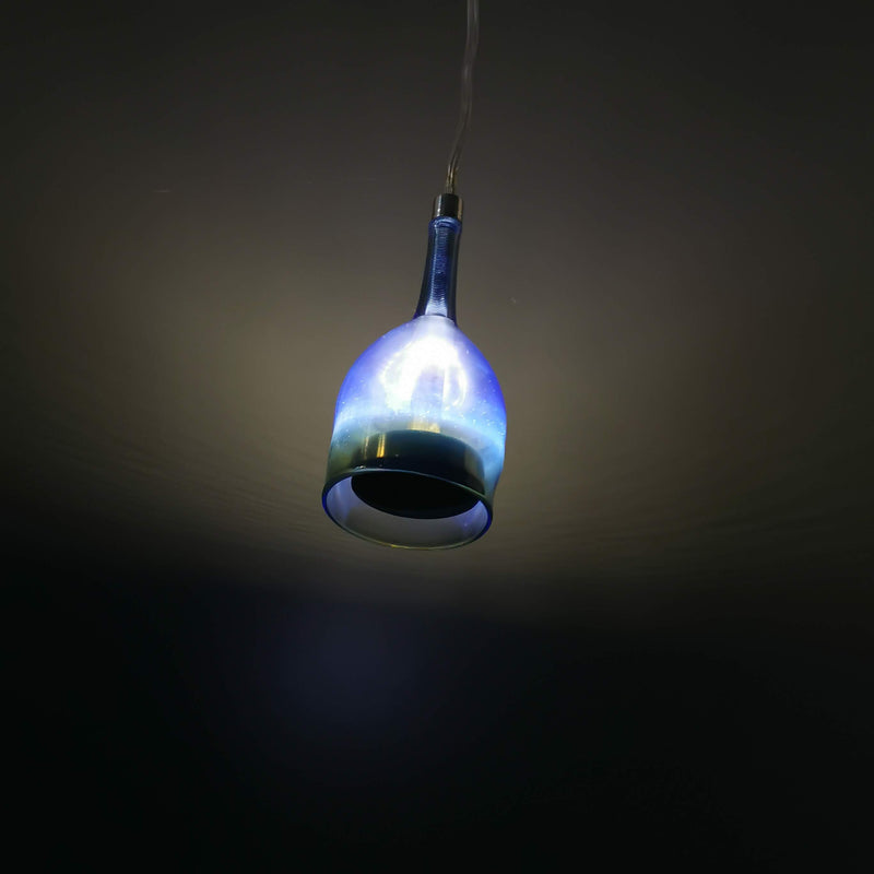 Pendant Lamp - Handblown Mystic Glow ( Aqua)