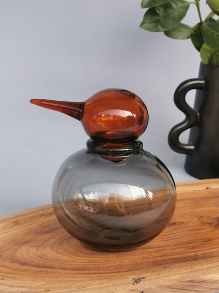 Glass Bird Figurine - Handblown (Dusky Maria)