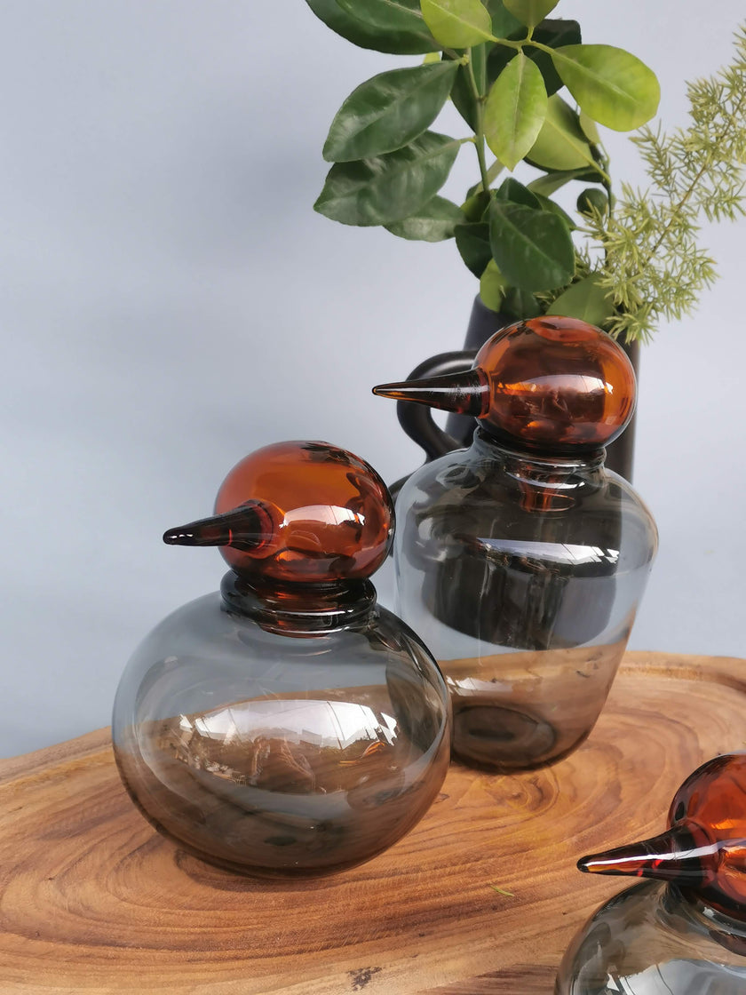 Glass Bird Figurine - Handblown (Dusky Maria)