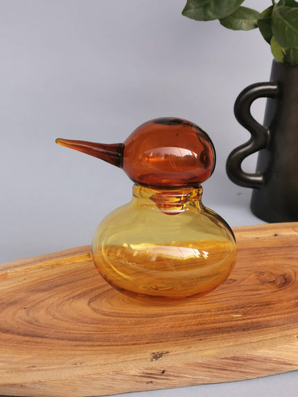 Glass Bird Figurine - Handblown (Sunrise Kiki)