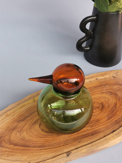 Glass Bird Figurine - Handblown (Jade Maria)