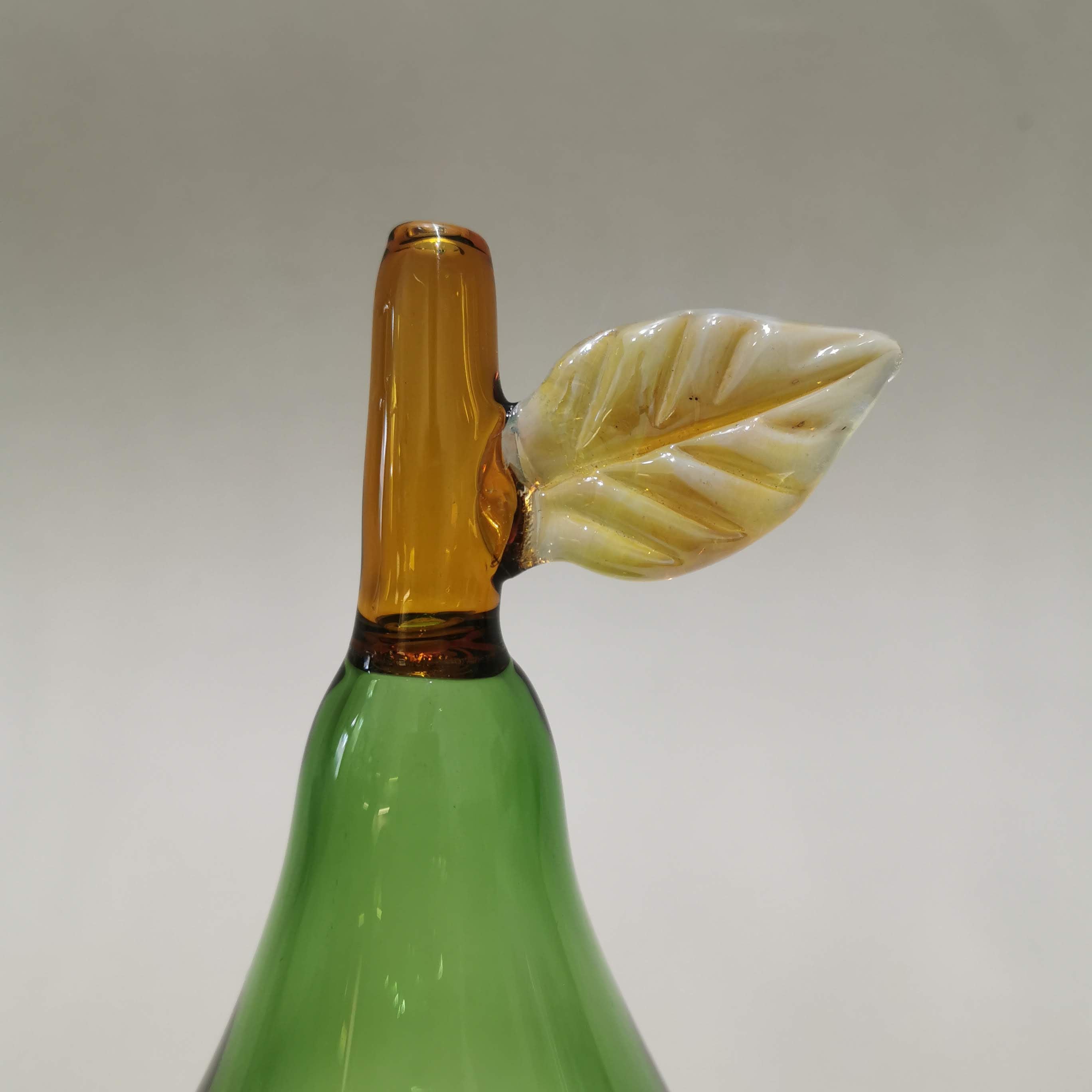 Murano Glass Style Decoration- Pear Green Art Glass