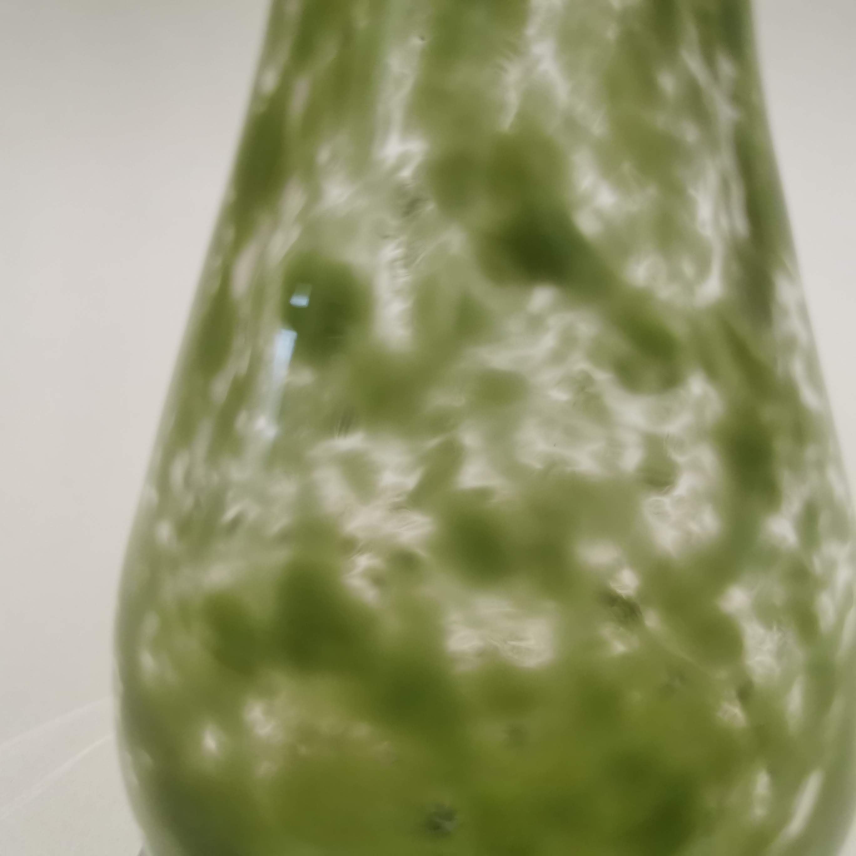 Murano Glass Style Decoration- Green Splash Pear Art Glass