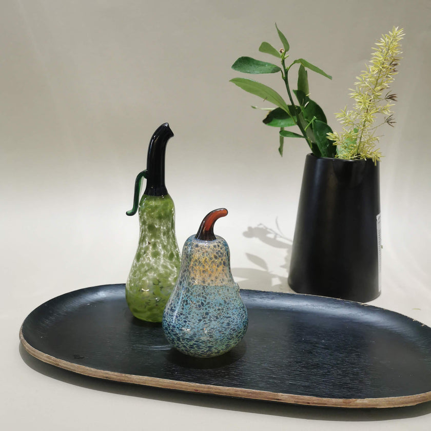 Murano Glass Style Decoration- Marble Pear Art Glass