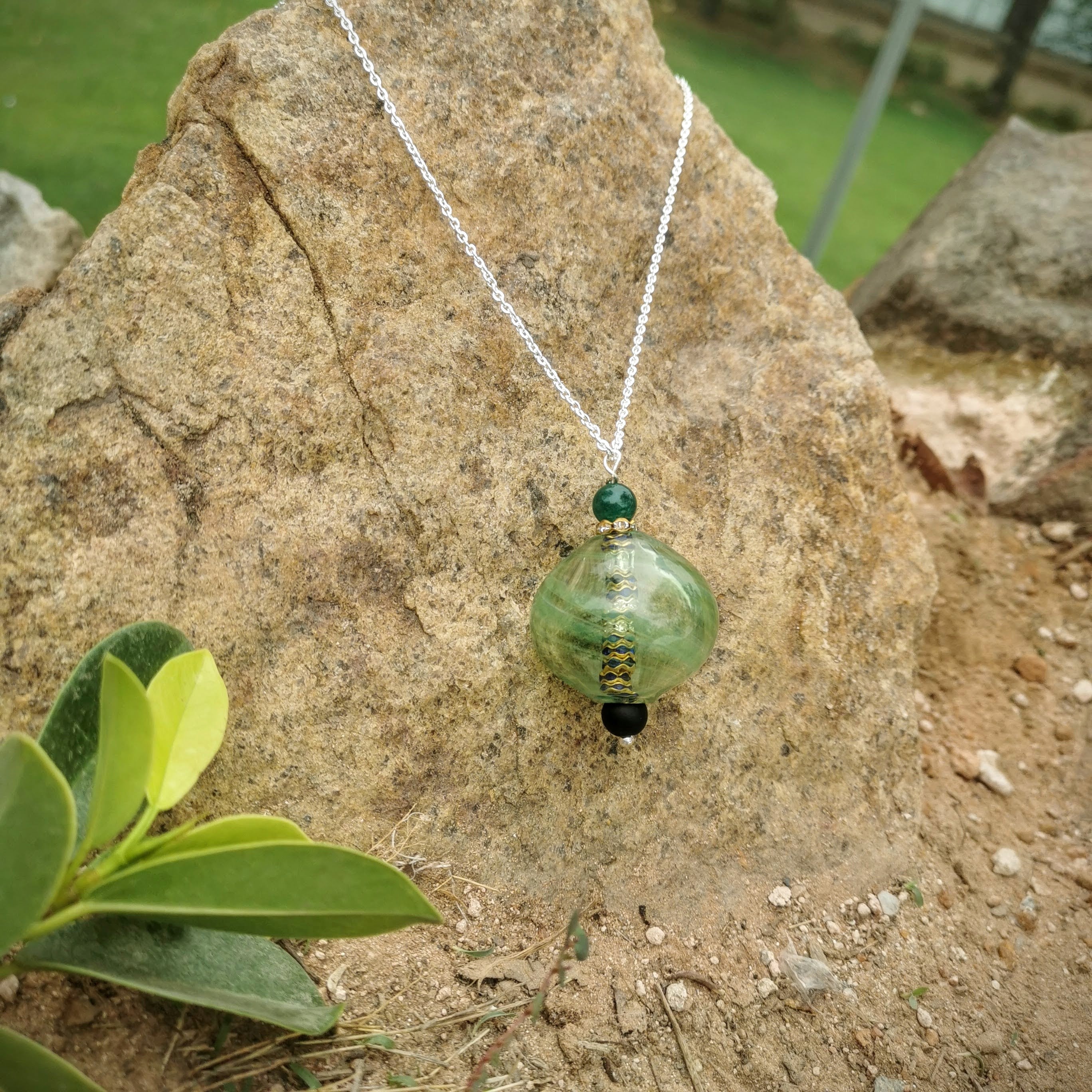 Classic Charm Necklace- Green