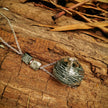 Lovers Embrace- Necklace (Smoke with Natural Cat’s Eye Crystal)