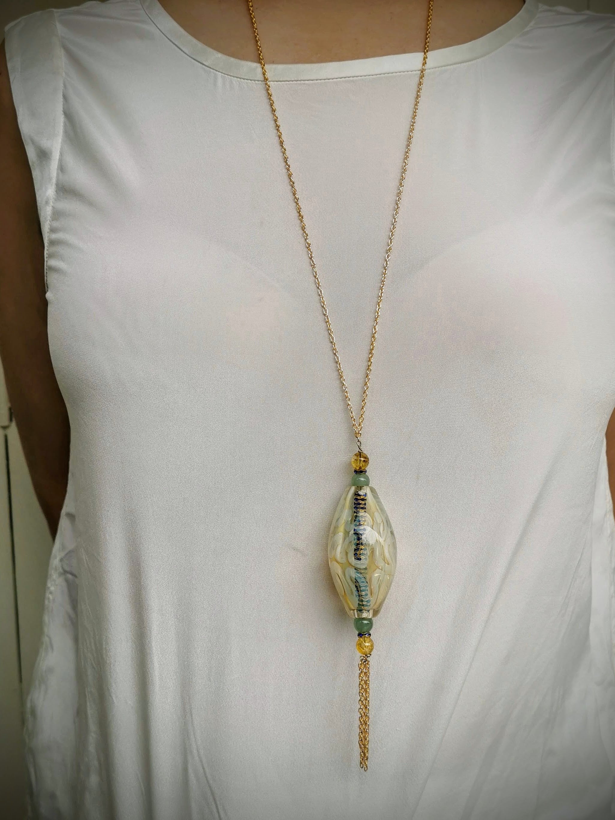 Bliss Amulet- Necklace (Pearl)