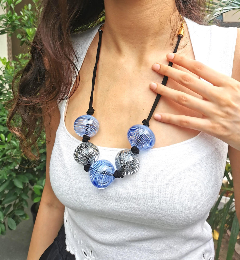 Earth Blue Spirit Echo- Necklace