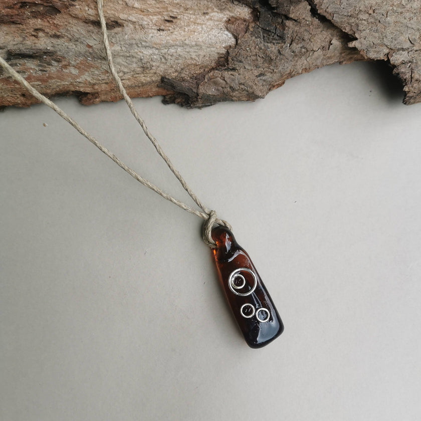 Earth Series Necklace - Earth Charm Amber