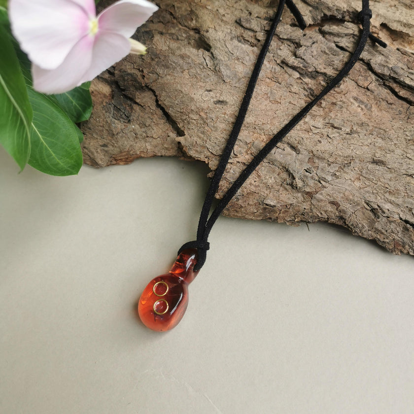 Earth Series Necklace - Earth Charm Amber