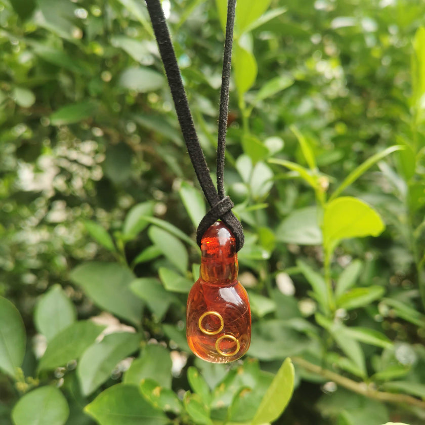 Earth Series Necklace - Earth Charm Amber