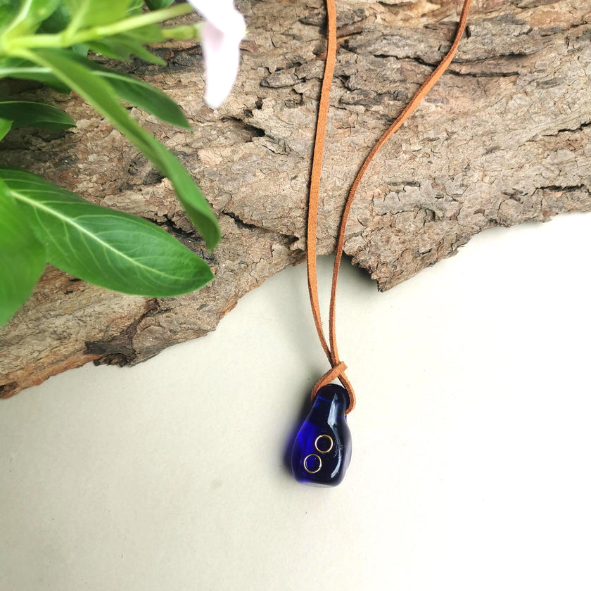 Earth Series Necklace - Earth Charm Blue